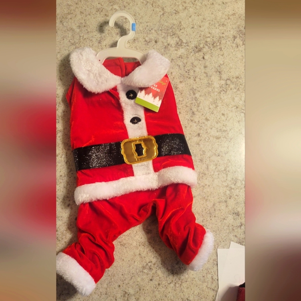 Santa Claus Dog Outfit, Costume, Size Small